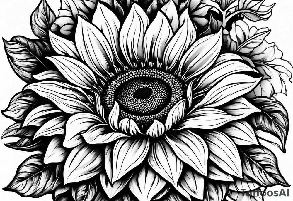 sunflower tattoo idea