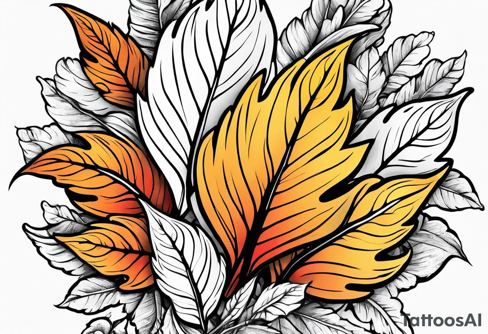 leaves tattoo idea