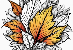 leaves tattoo idea
