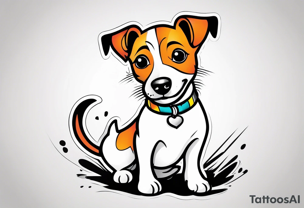 Grinning jack Russell tattoo idea
