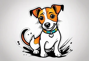Grinning jack Russell tattoo idea