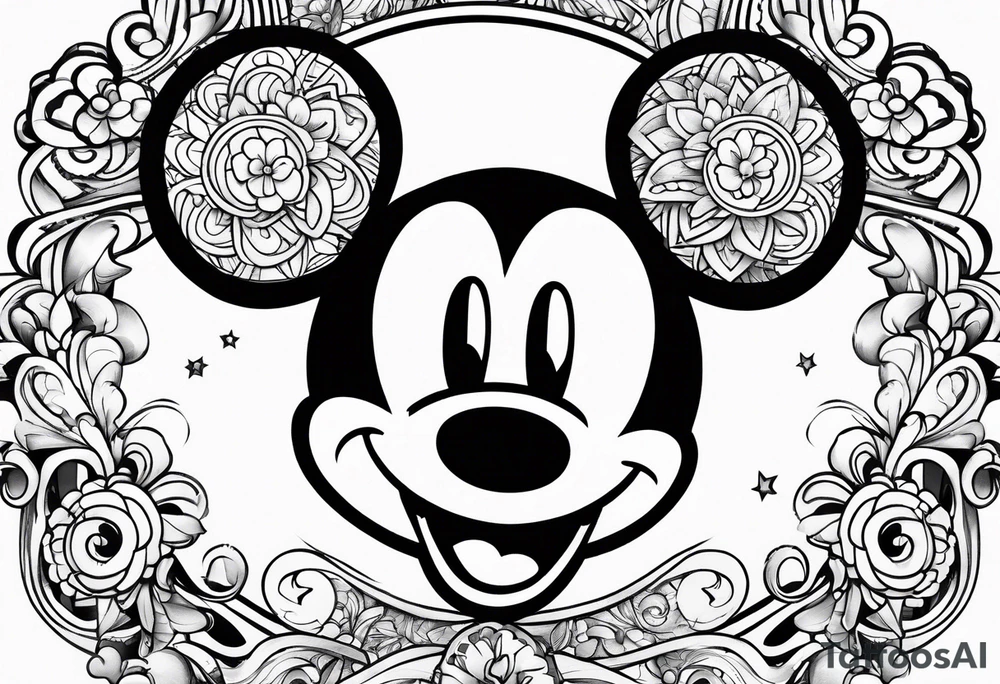 mickey mouse tattoo idea