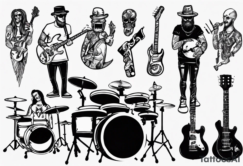 music band tattoo idea