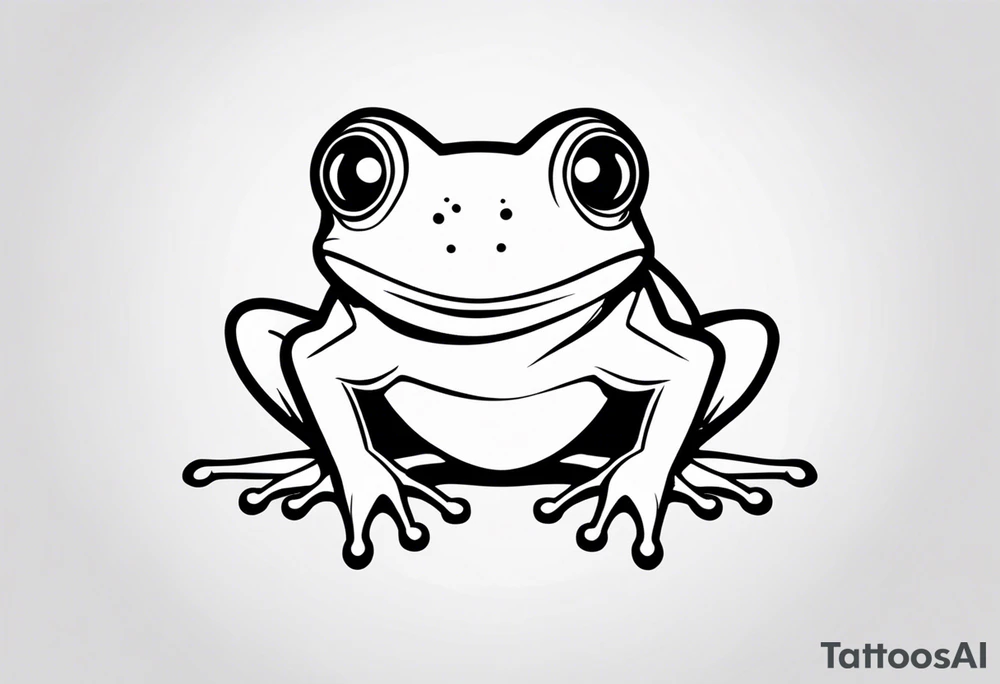a simple frog tattoo idea