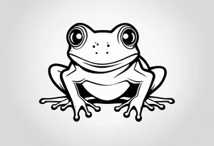 a simple frog tattoo idea