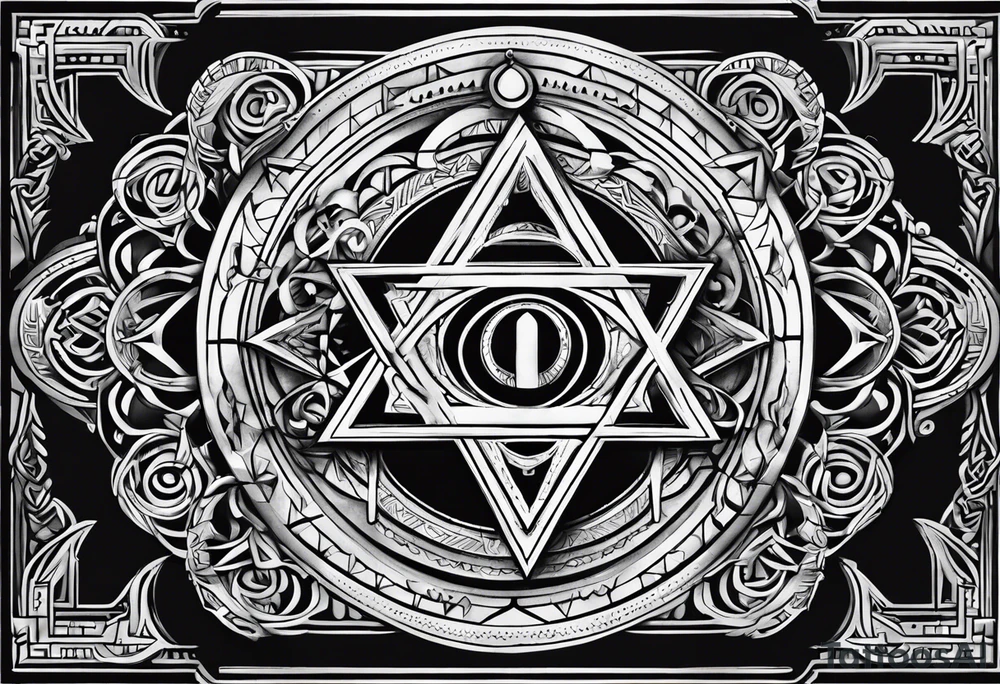 tetragrammaton to represent God's chosen one tattoo idea
