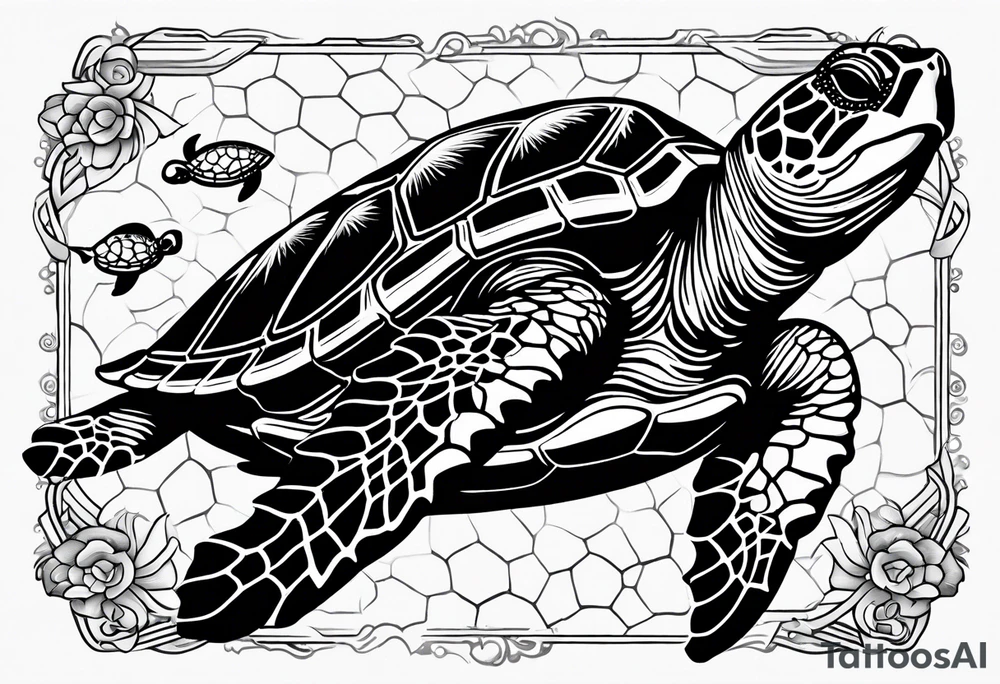 Sea turtle tattoo idea