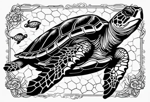 Sea turtle tattoo idea