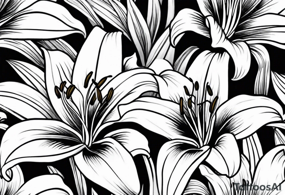 Small lily tattoo idea