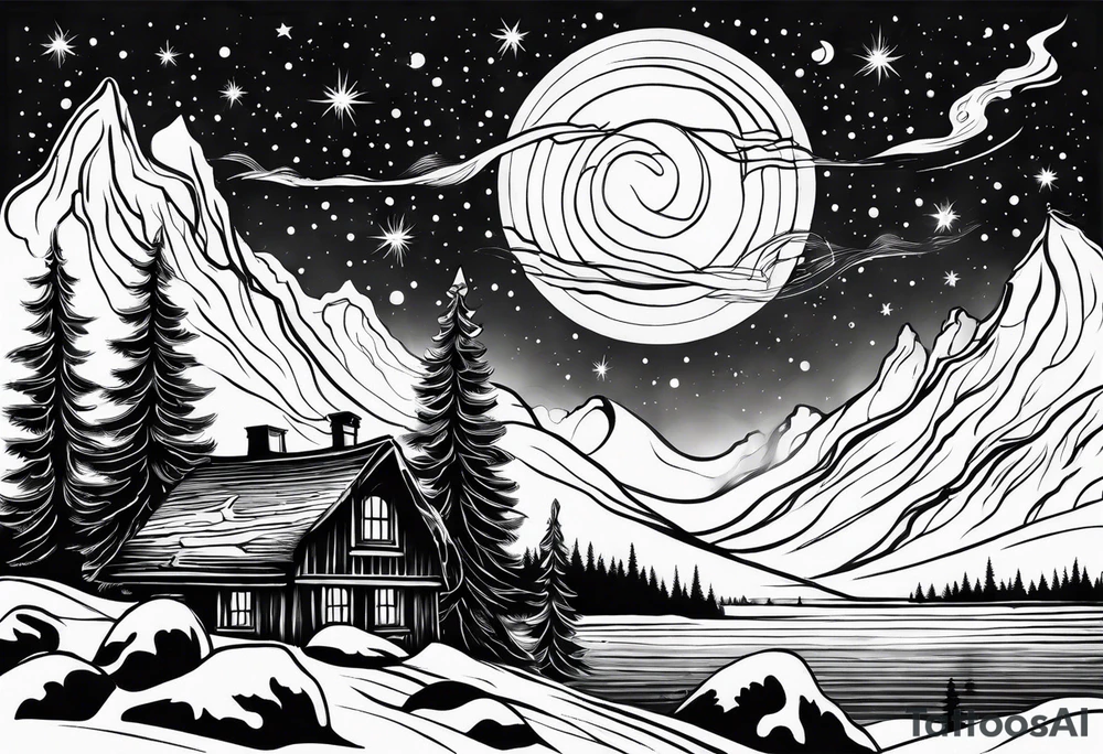 Northern lights tattoo idea