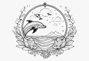 Dainty and delicate sea themed tattoo idea