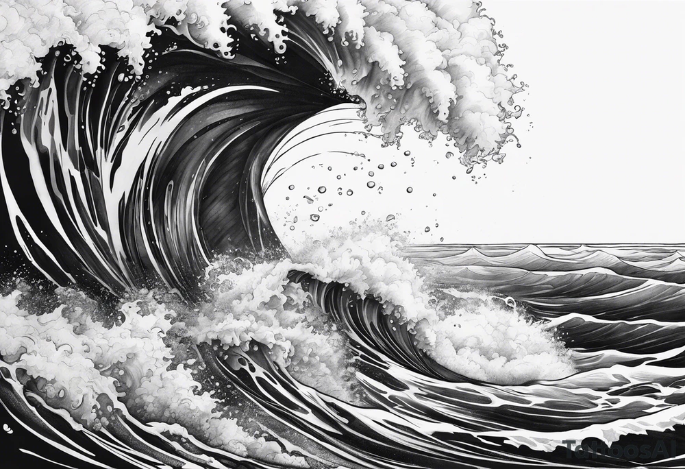 an half sleeve for my lower left leg that is completely rough ocean water tattoo idea