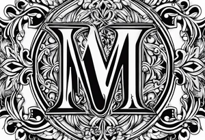 Small Letter m tattoo idea