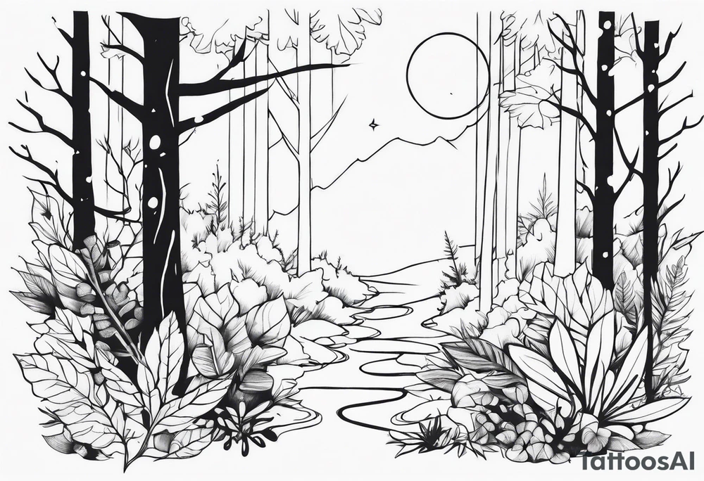 Forest floor tattoo idea