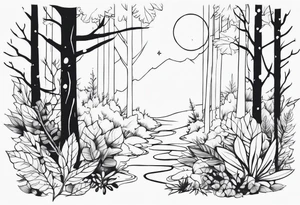 Forest floor tattoo idea