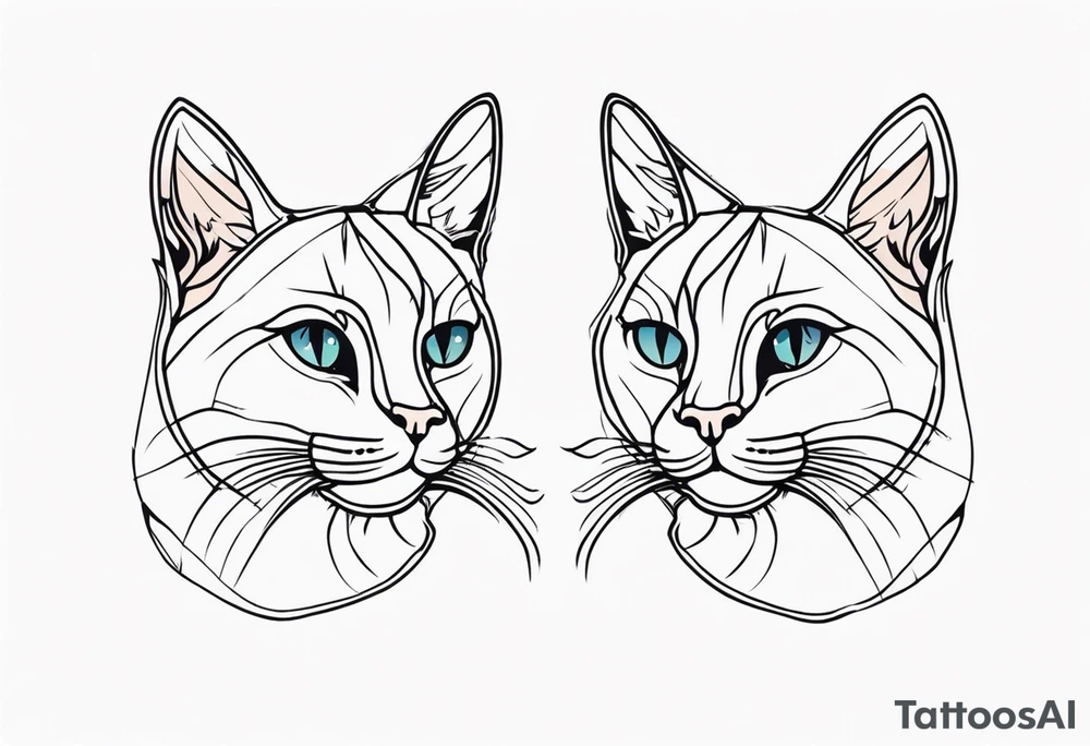 cats head tattoo idea