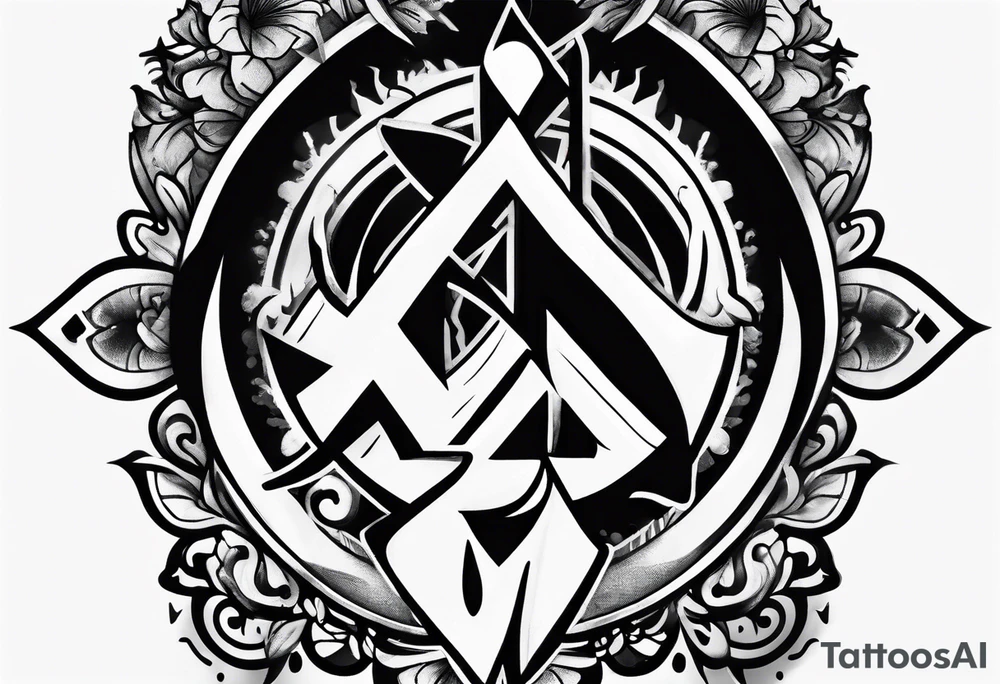 Forearm symbol of war and peace tattoo idea