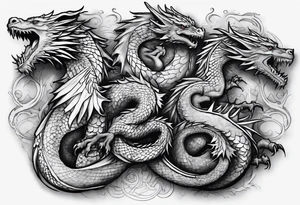 game of thrones dragons tattoo idea
