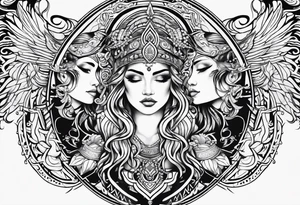 Gemini tribal tattoo idea