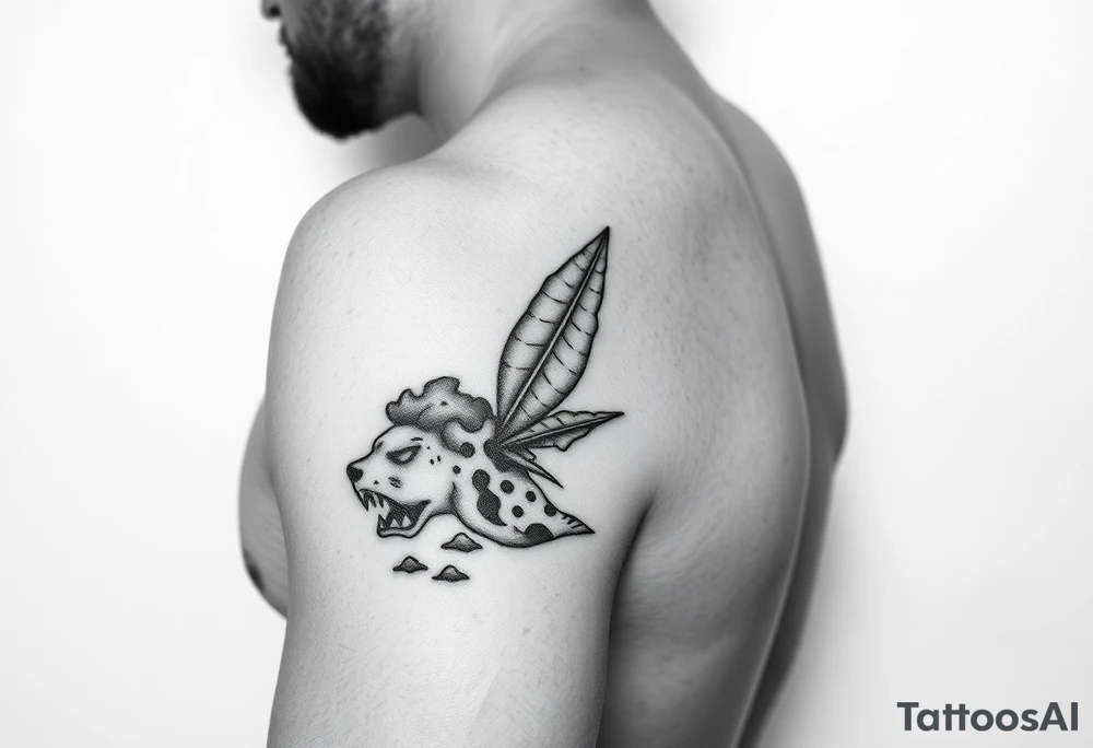 A black and white tattoo that will go on side of the wrist. This is for someone who loves ocean, travel and books. Give this on side of the arm tattoo idea