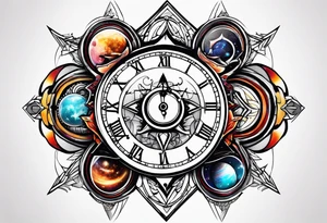 time and space tattoo idea