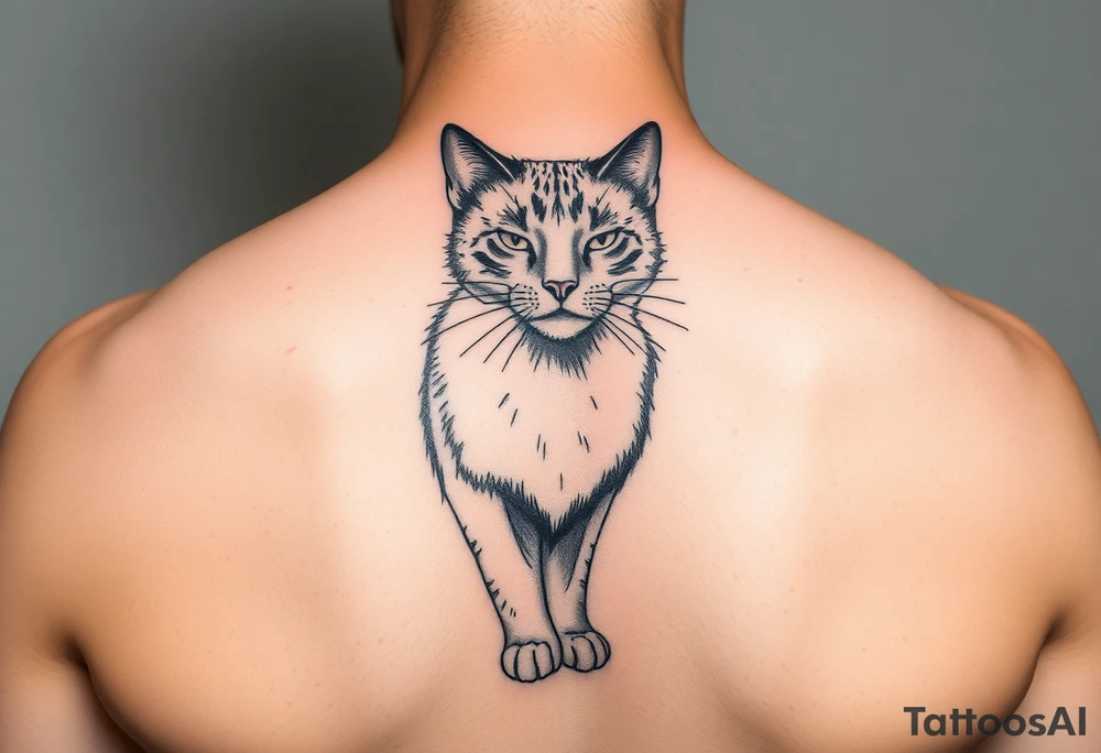black cat tattoo idea