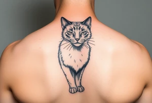 black cat tattoo idea