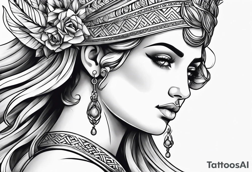 greek goddess tattoo idea