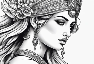 greek goddess tattoo idea