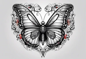 butterfly makes a heart tattoo idea