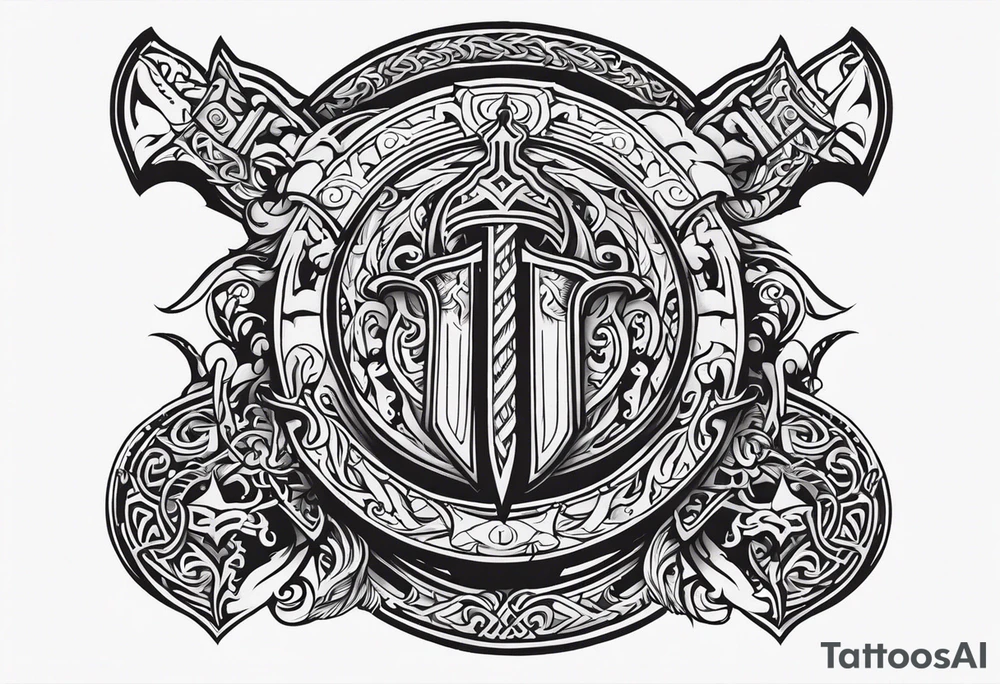 Valhalla viking 
Sword shield tattoo idea