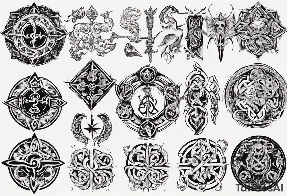 Slavic symbols tattoo idea