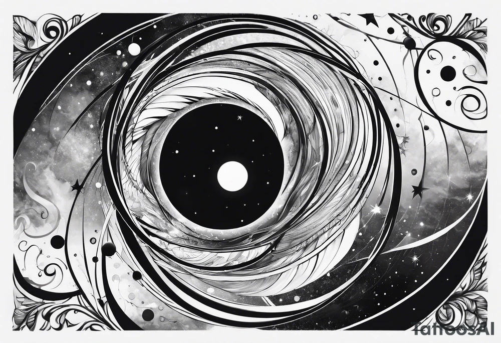 infinity symbol as a black hole tattoo idea