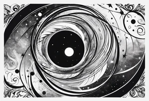 infinity symbol as a black hole tattoo idea