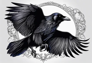 Raven tattoo idea