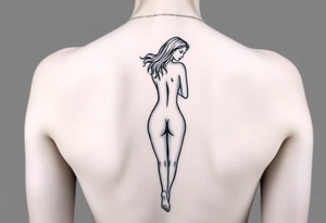 Naked lady for leg tattoo idea
