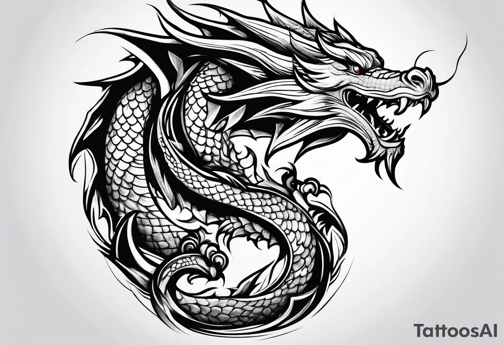 roaring dragons tattoo idea