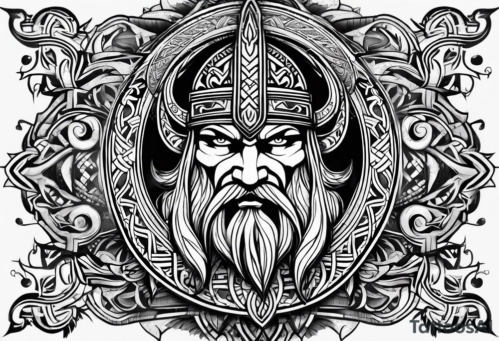 Vikings tribal tattoo idea