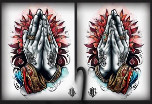 praying hands tattoo idea