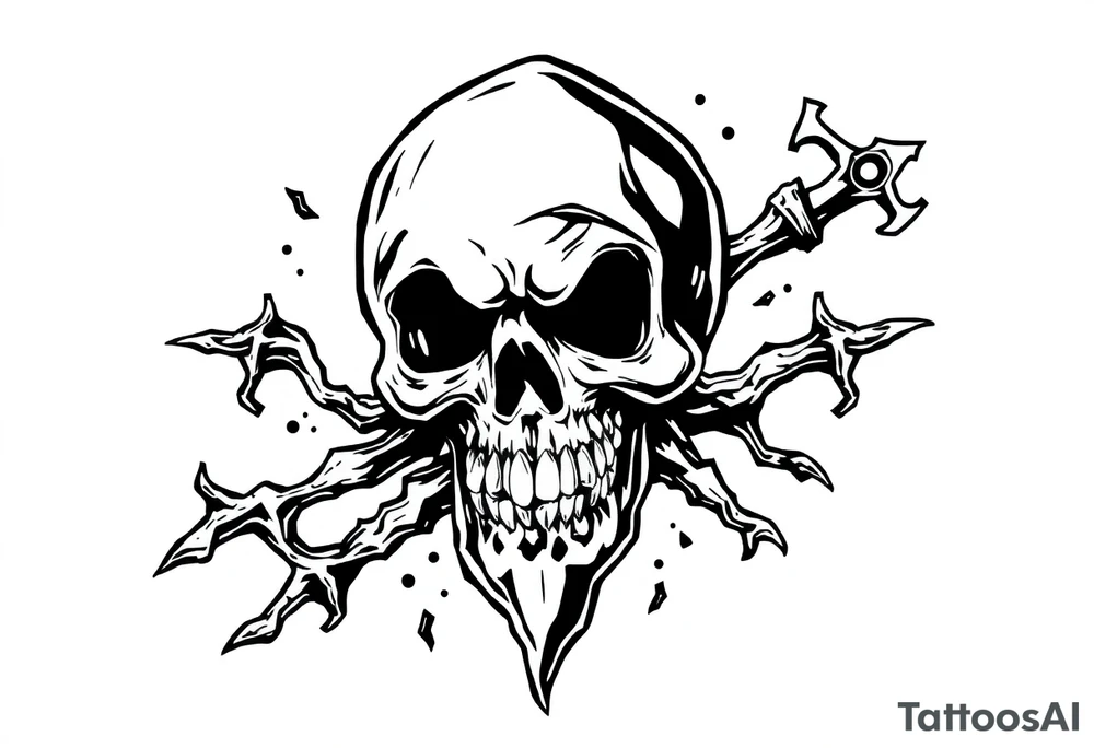 Black plague tattoo idea