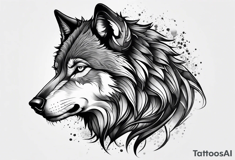 Wolf tattoo idea