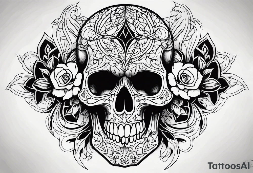 Skull tattoo idea