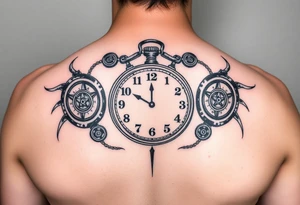 Demon Slayer, doctor who circles, Naruto, betrayed partner, survivors, pocket watch set for 11:11 tattoo idea
