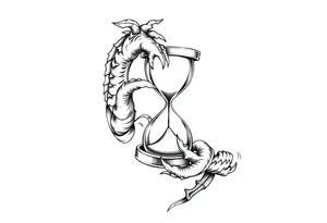 Dragons claws gripping Hourglass tattoo idea