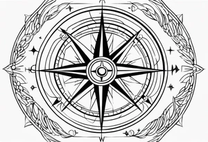 Nautical compass tattoo idea