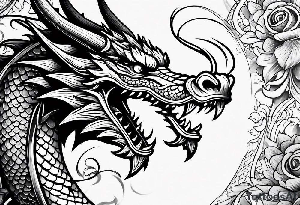 Traditional Dragon tattoo idea