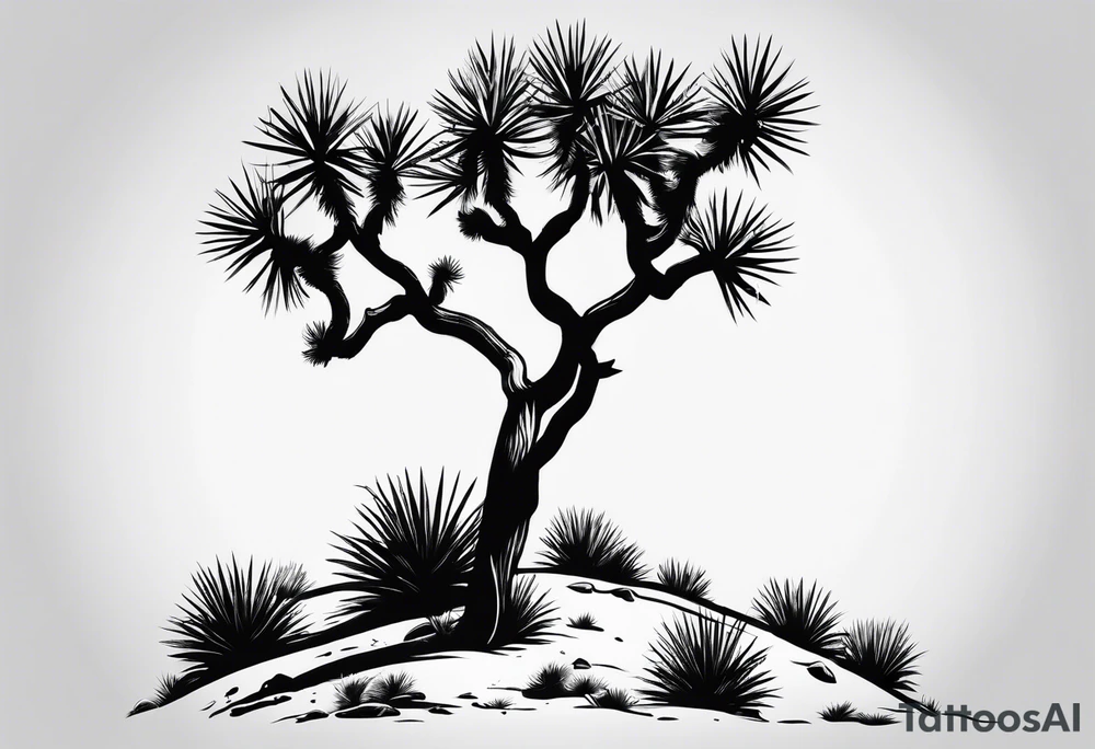 Tall Joshua tree tattoo idea