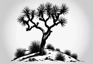 Tall Joshua tree tattoo idea