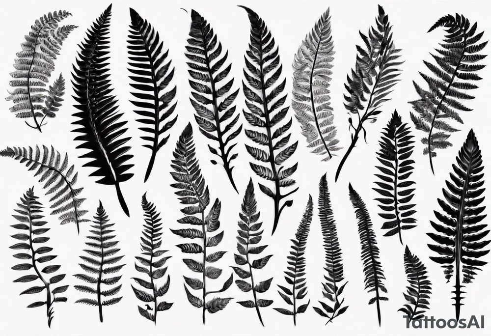 Sword fern tattoo idea