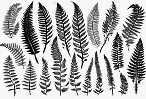 Sword fern tattoo idea